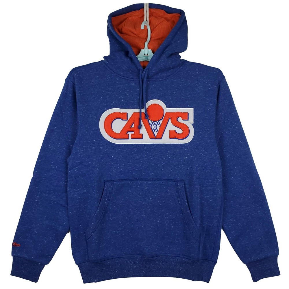 Cleveland Cavs Mitchell & Ness NBA Small Hoodie Cut & Sew Team Logo Blue NWT